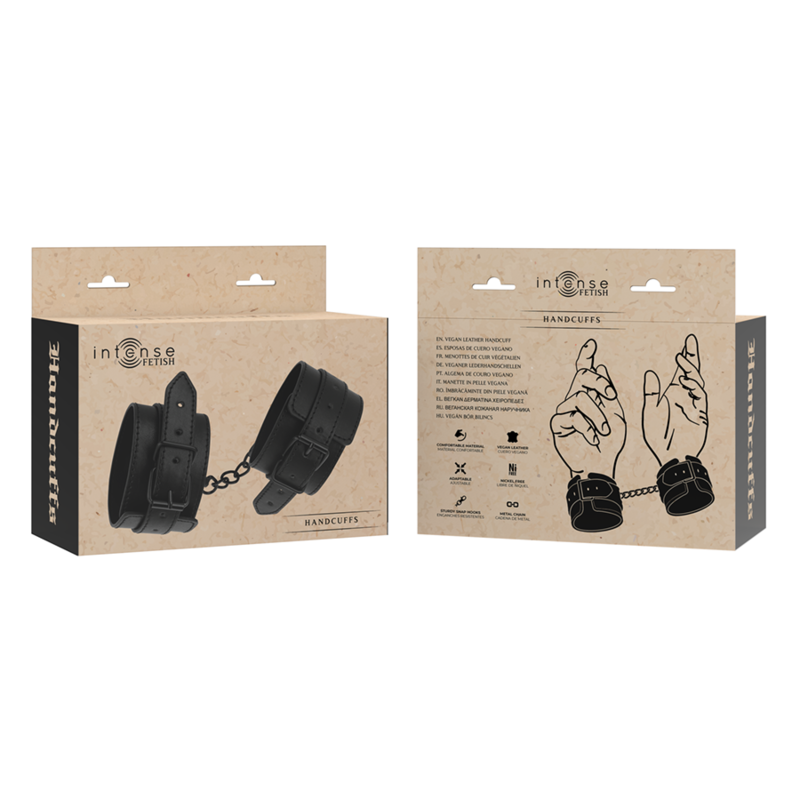 INTENSE - FETISH VEGAN LEATHER HANDCUFFS - Amore24