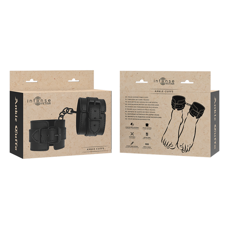 INTENSE - FETISH VEGAN LEATHER ANKLE CUFFS - Amore24