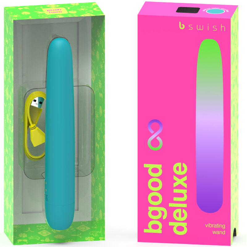 B SWISH - BGOOD INFINITE DELUXE RECHARGEABLE VIBRATOR BLUE SILICONE - Amore24