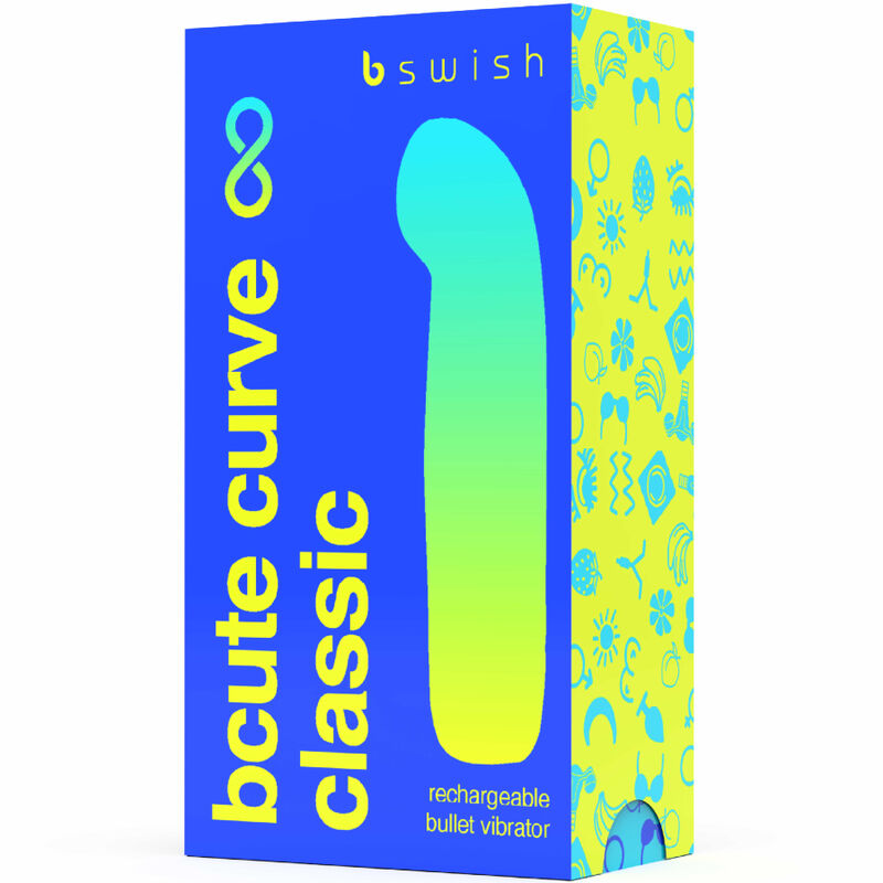 B SWISH - BCUTE CURVE INFINITE CLASSIC RECHARGEABLE VIBRATOR BLUE SILICONE - Amore24