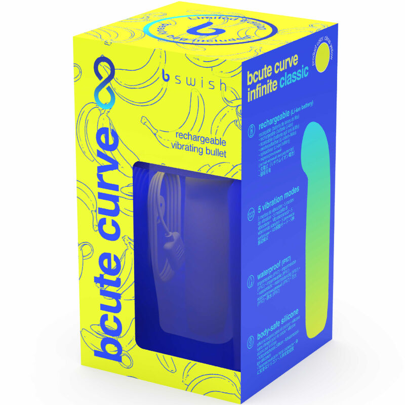 B SWISH - BCUTE CURVE INFINITE CLASSIC LIMITED EDITION RECHARGEABLE SILICONE VIBRATOR YELLOW - Amore24