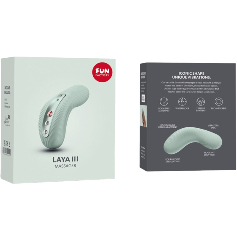 FUN FACTORY - LAYA III RECHARGEABLE LAY-ON VIBRATOR SOFT VIOLET - Amore24