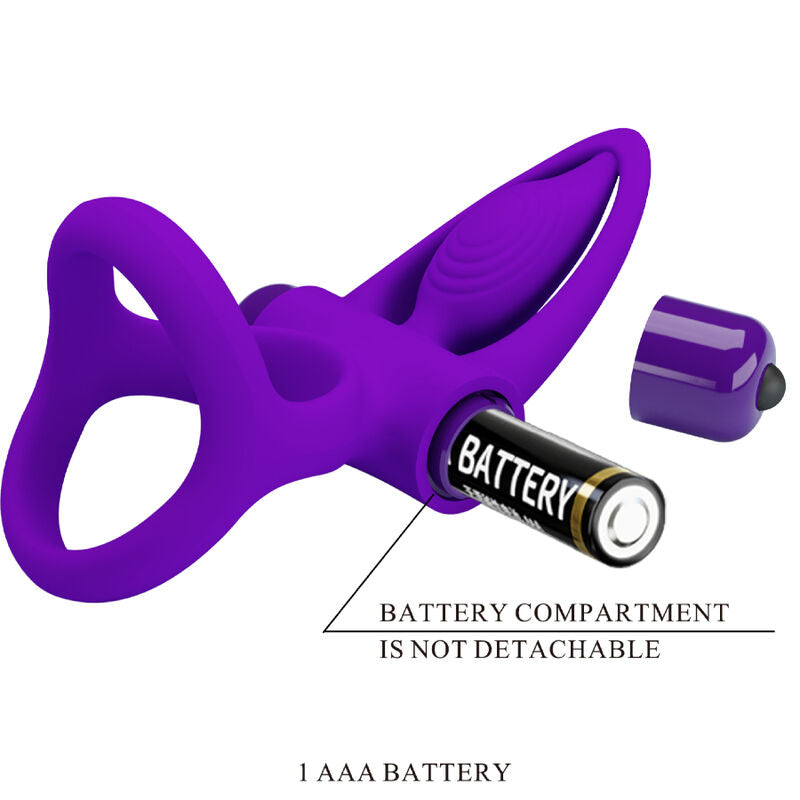 PRETTY LOVE - VIBRATOR RING 10 VIBRATIONS VIOLET SILICONE - Amore24