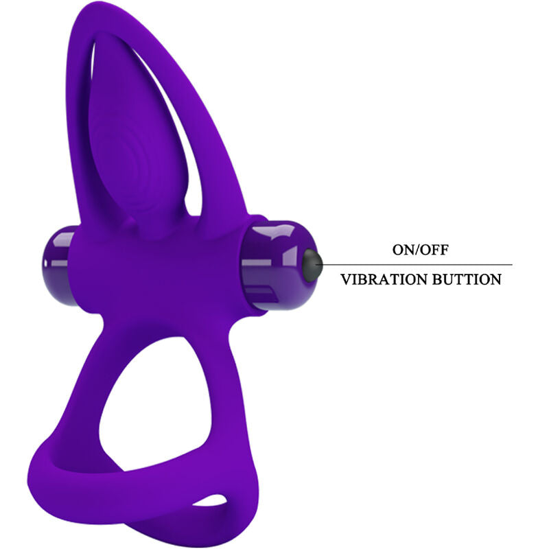 PRETTY LOVE - VIBRATOR RING 10 VIBRATIONS VIOLET SILICONE - Amore24