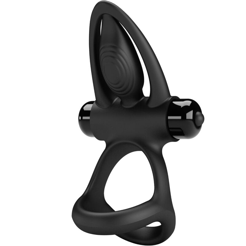 PRETTY LOVE - VIBRATING RING 10 VIBRATIONS BLACK SILICONE - Amore24