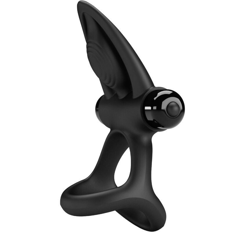 PRETTY LOVE - VIBRATING RING 10 VIBRATIONS BLACK SILICONE - Amore24