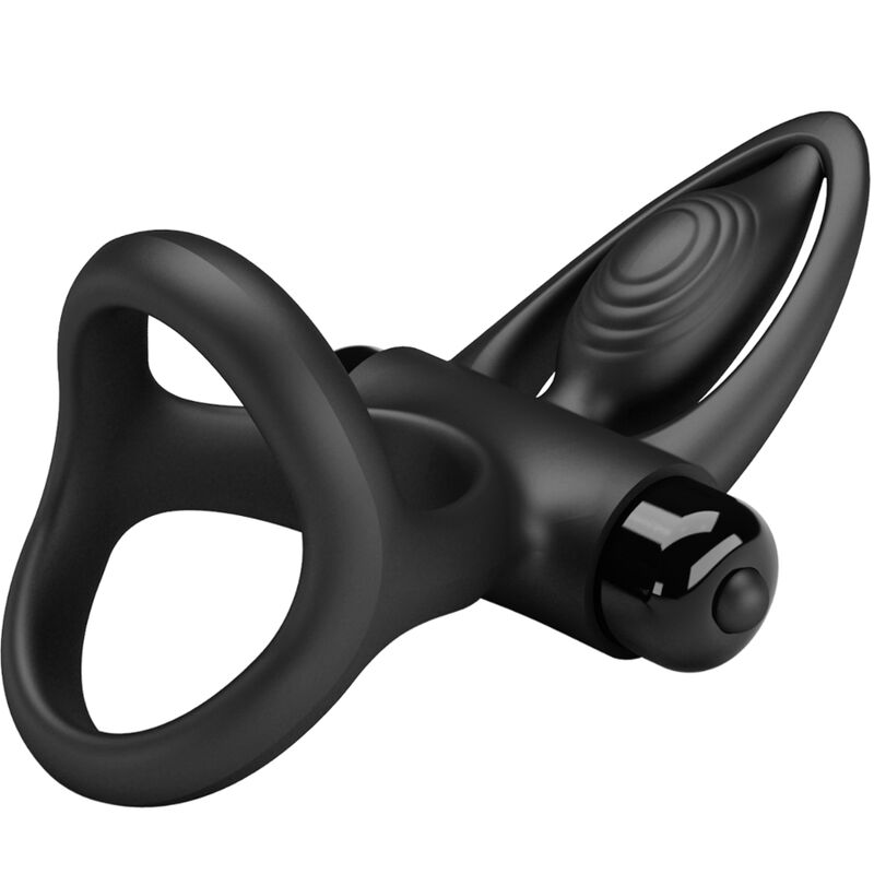 PRETTY LOVE - VIBRATING RING 10 VIBRATIONS BLACK SILICONE - Amore24