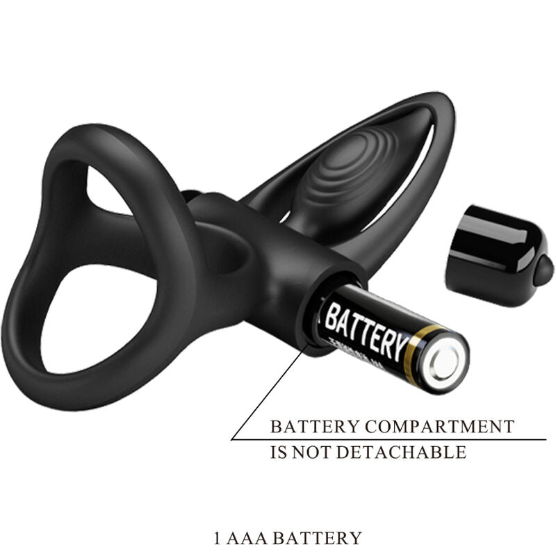 PRETTY LOVE - VIBRATING RING 10 VIBRATIONS BLACK SILICONE - Amore24