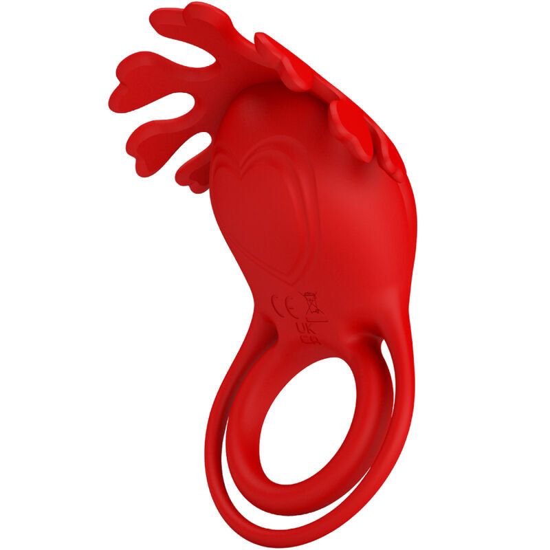 PRETTY LOVE - RUBEN VIBRATOR RING 7 VIBRATIONS SILICONE RED - Amore24