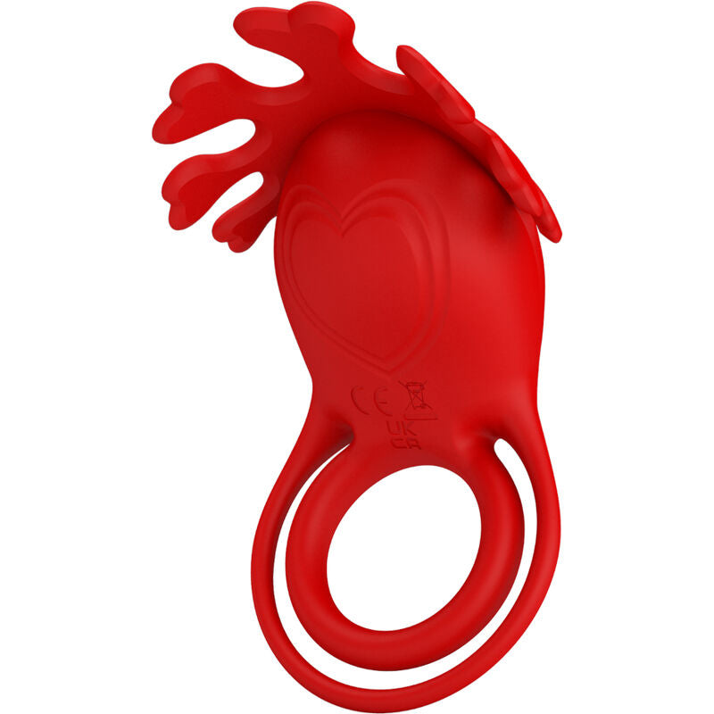 PRETTY LOVE - RUBEN VIBRATOR RING 7 VIBRATIONS SILICONE RED - Amore24