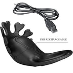 PRETTY LOVE - RUBEN VIBRATOR RING 7 VIBRATIONS BLACK SILICONE - Amore24