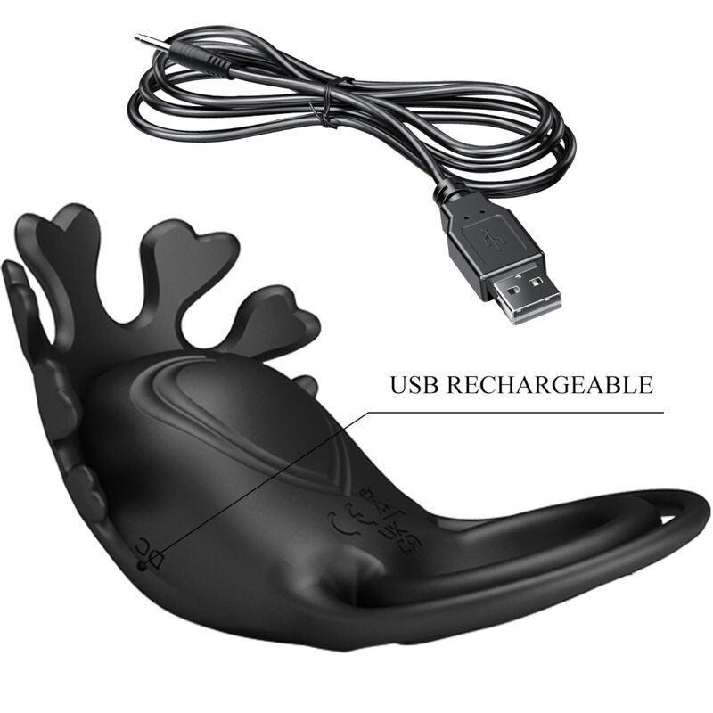 PRETTY LOVE - RUBEN VIBRATOR RING 7 VIBRATIONS BLACK SILICONE - Amore24