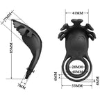 PRETTY LOVE - RUBEN VIBRATOR RING 7 VIBRATIONS BLACK SILICONE - Amore24