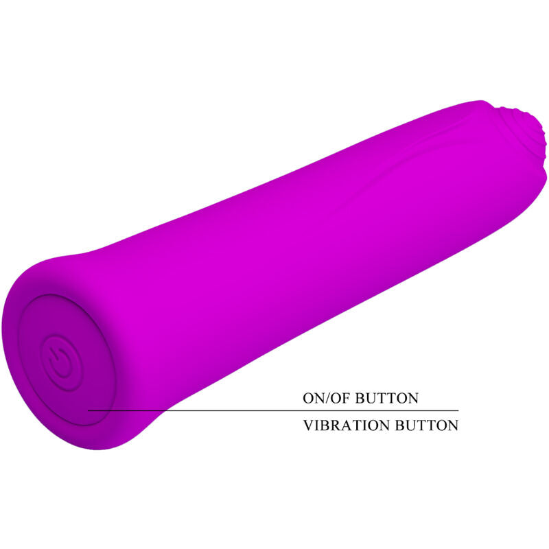 PRETTY LOVE - CURTIS MINI SUPER POWER VIBRATOR 12 VIOLET SILICONE VIBRATIONS - Amore24