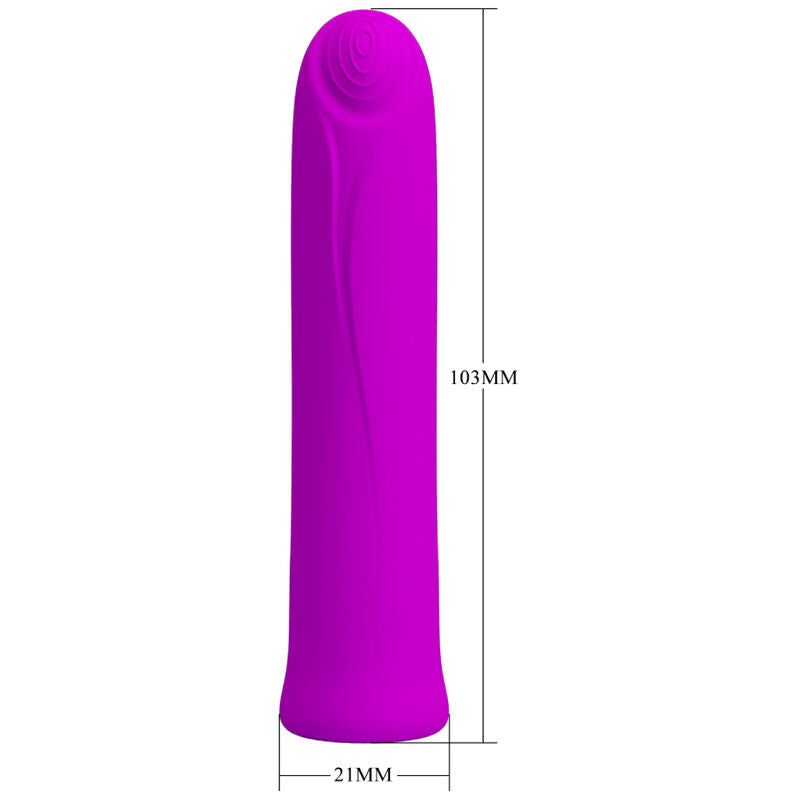 PRETTY LOVE - CURTIS MINI SUPER POWER VIBRATOR 12 VIOLET SILICONE VIBRATIONS - Amore24