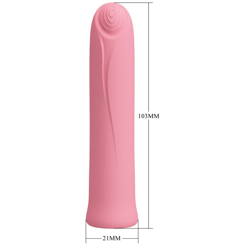 PRETTY LOVE - CURTIS MINI SUPER POWER VIBRATOR 12 PINK SILICONE VIBRATIONS - Amore24