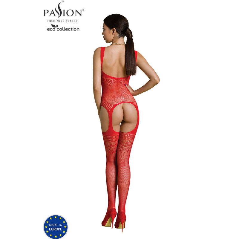 PASSION - ECO COLLECTION BODYSTOCKING ECO BS008 WHITE - Amore24