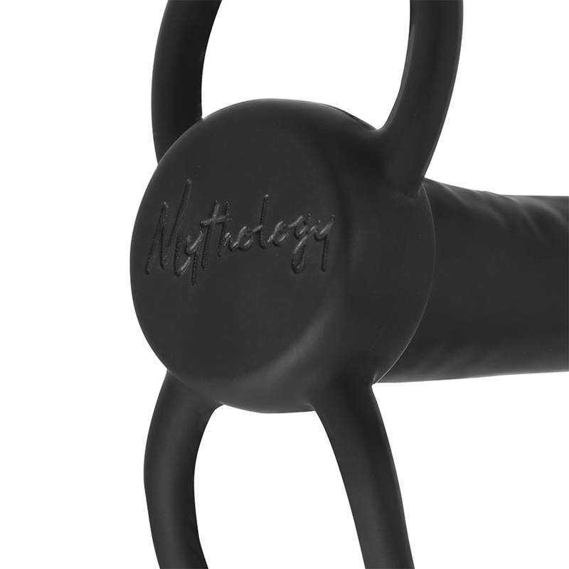 MYTHOLOGY - COBI ONYX ANAL DILDO WITH COCK AND TESTICLE RING 13 SILICONE CM - Amore24