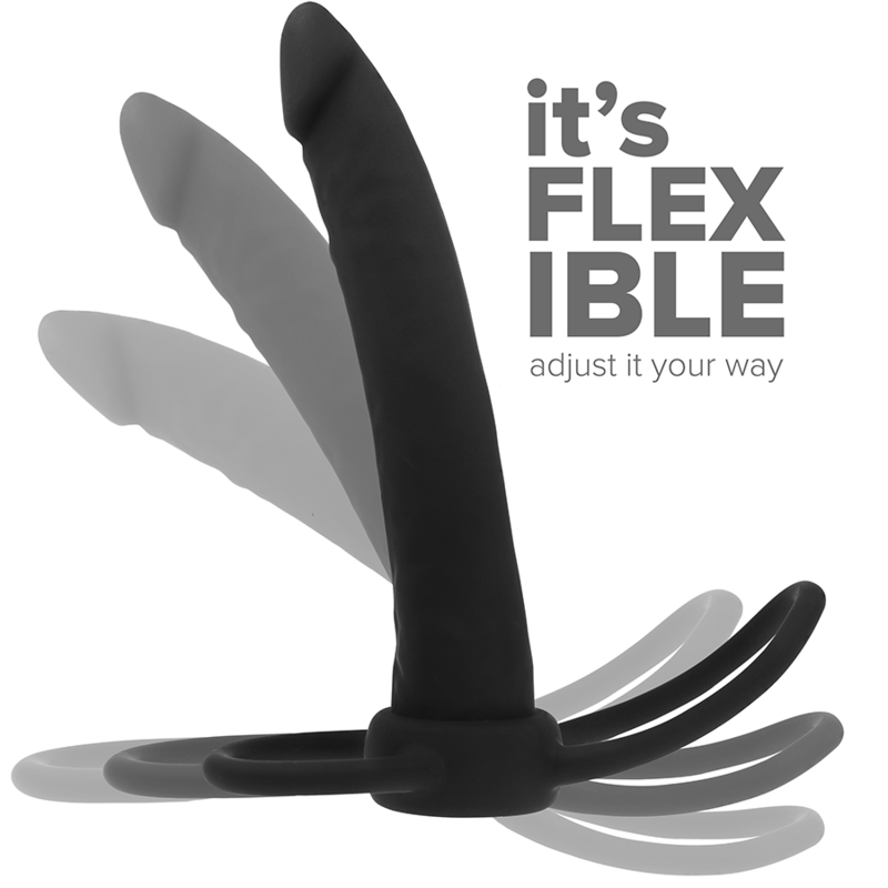 MYTHOLOGY - COBI ONYX ANAL DILDO WITH COCK AND TESTICLE RING 13 SILICONE CM - Amore24