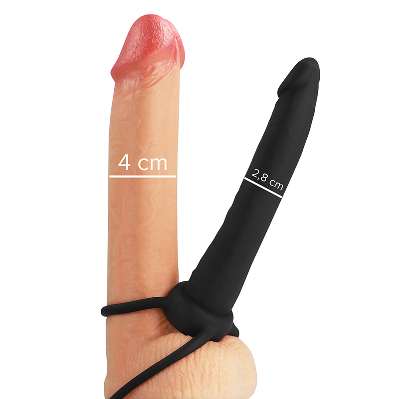 MYTHOLOGY - COBI ONYX ANAL DILDO WITH COCK AND TESTICLE RING 13 SILICONE CM - Amore24