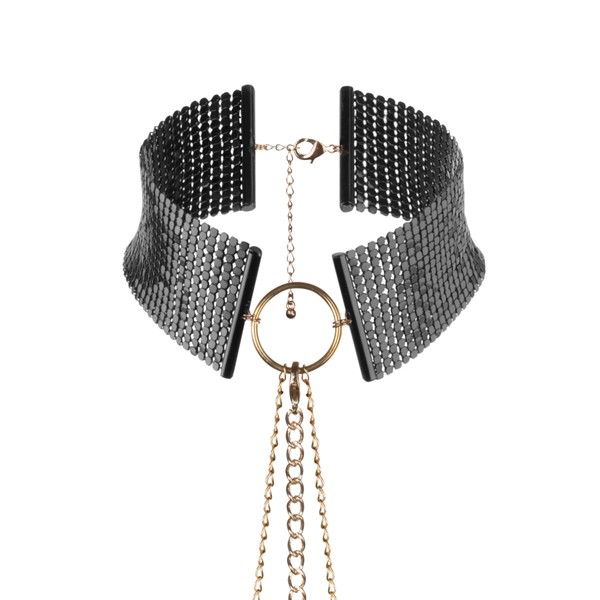 BIJOUX - DÉSIR MÉTALLIQUE BLACK METALLIC NECKLACE - Amore24