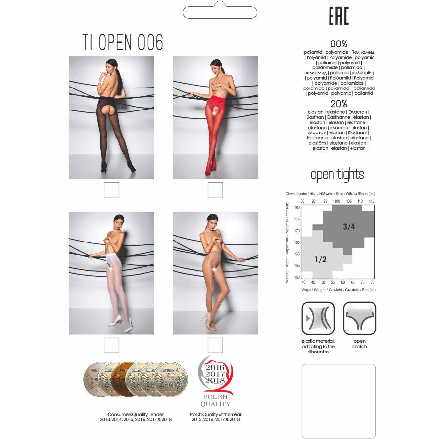 PASSION - TIOPEN 006 RED TIGHTS 1/2 30 DEN - Amore24