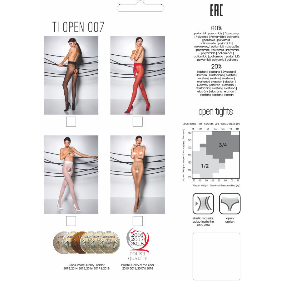 PASSION - TIOPEN 007 BLACK TIGHTS 1/2 20 DEN - Amore24