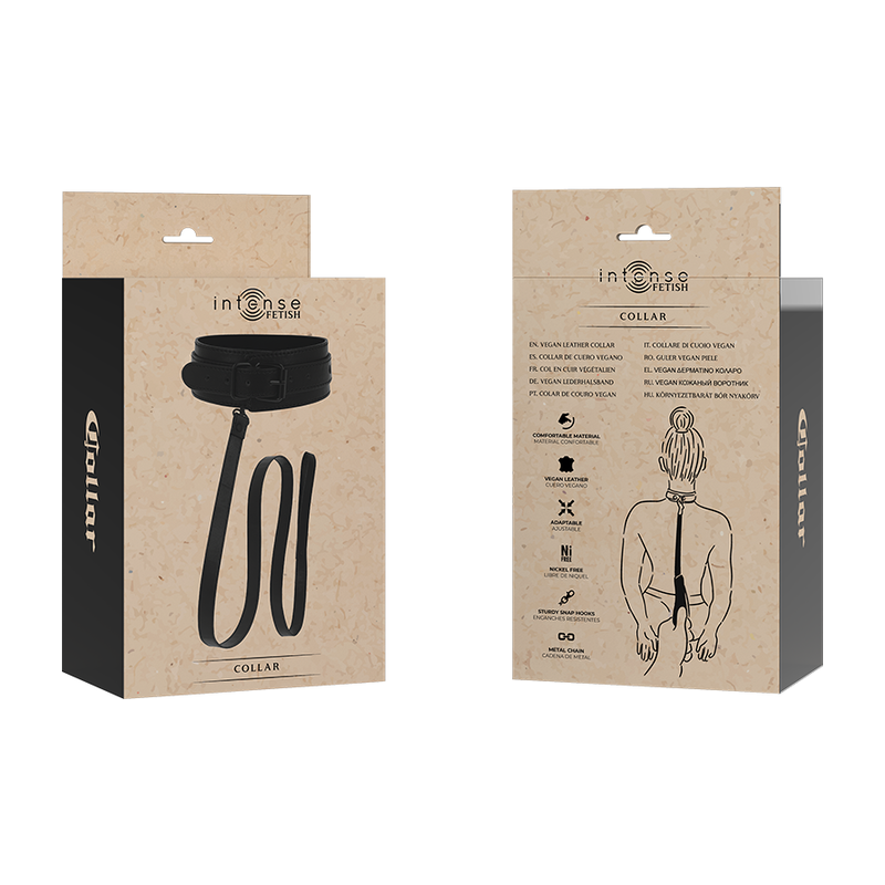 INTENSE - FETISH VEGAN LEATHER COLLAR - Amore24