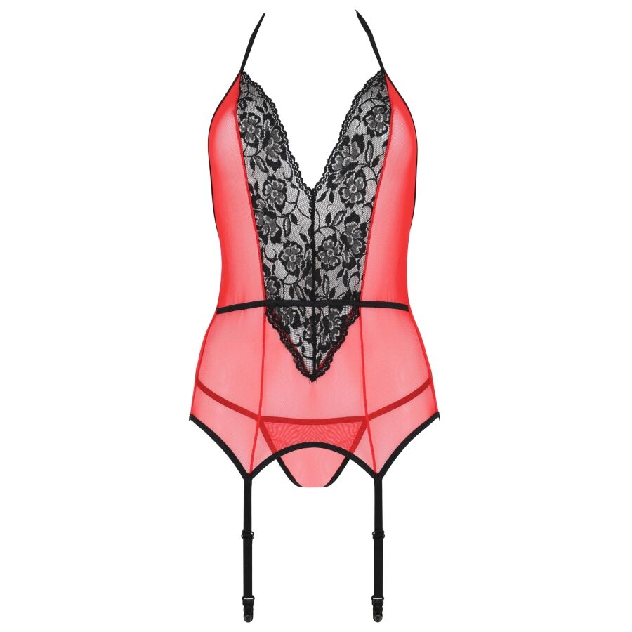 PASSION - PEONIA CORSET EROTIC LINE RED S/M - Amore24