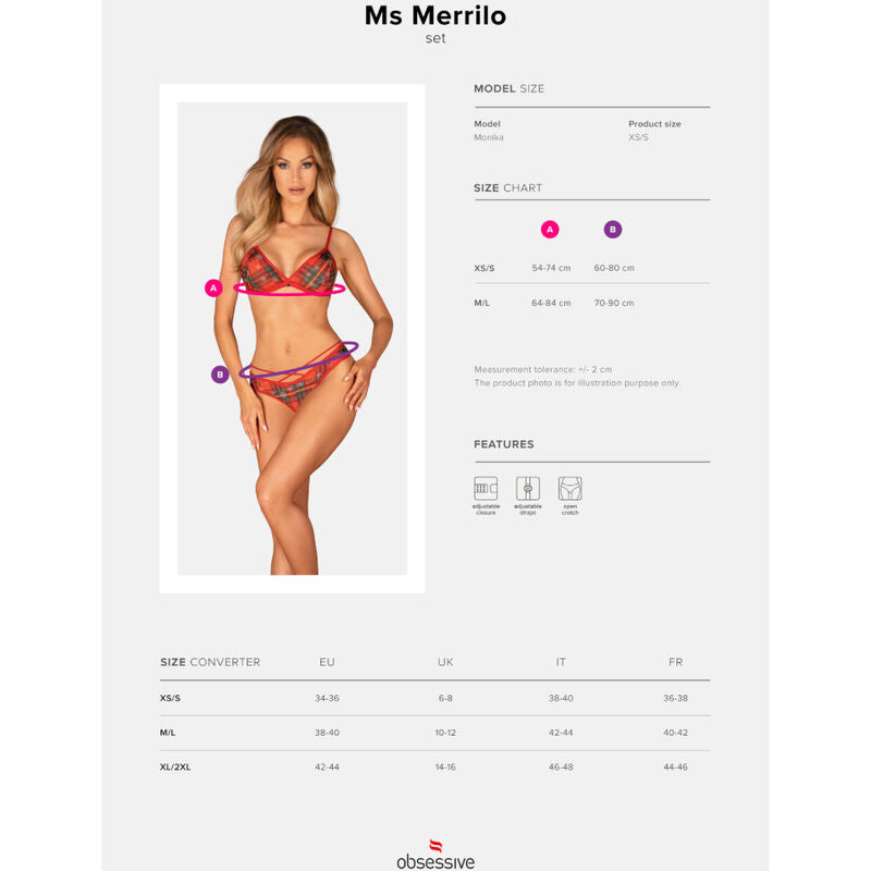 OBSESSIVE - MS MERRILO TWO PIECES SET M/L - Amore24