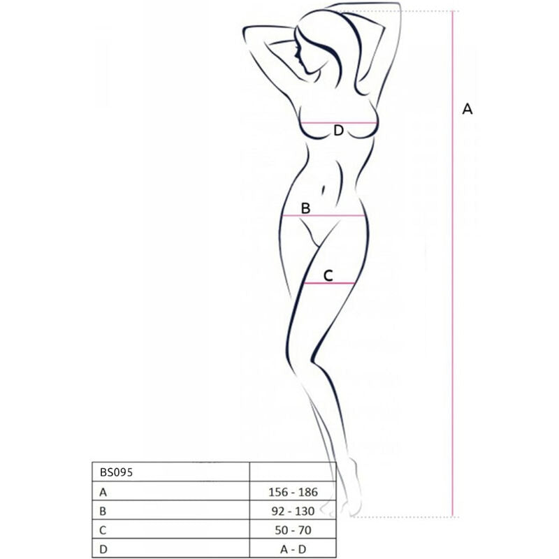 PASSION - BS095 RED BODYSTOCKING ONE SIZE - Amore24