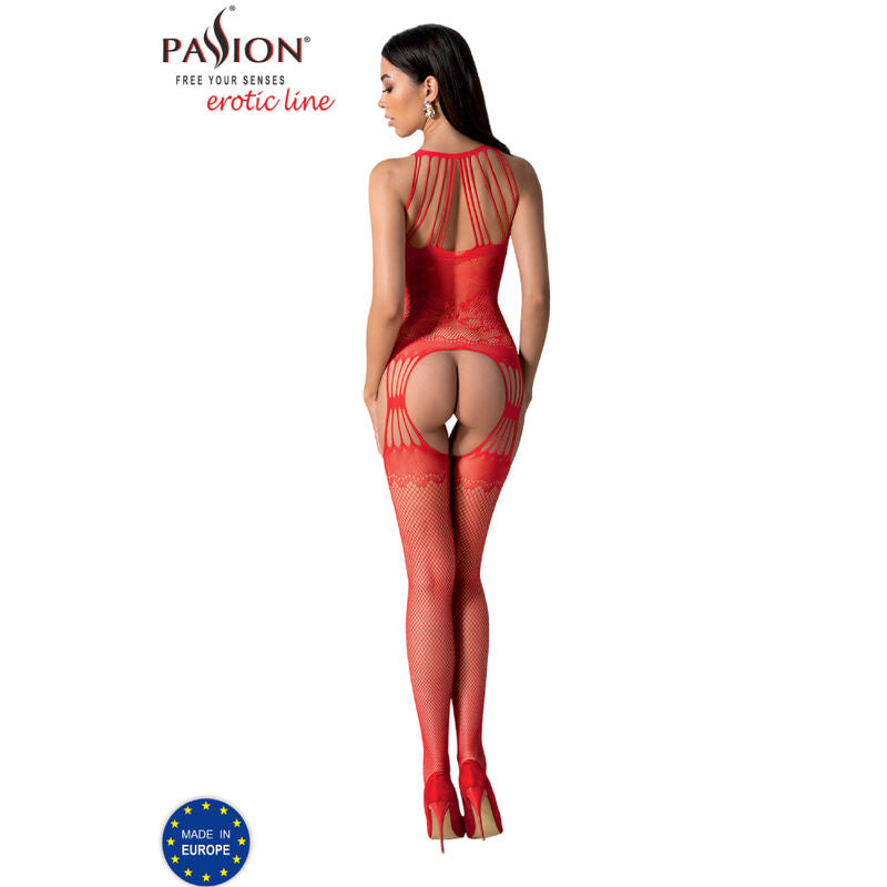PASSION - BS095 RED BODYSTOCKING ONE SIZE - Amore24