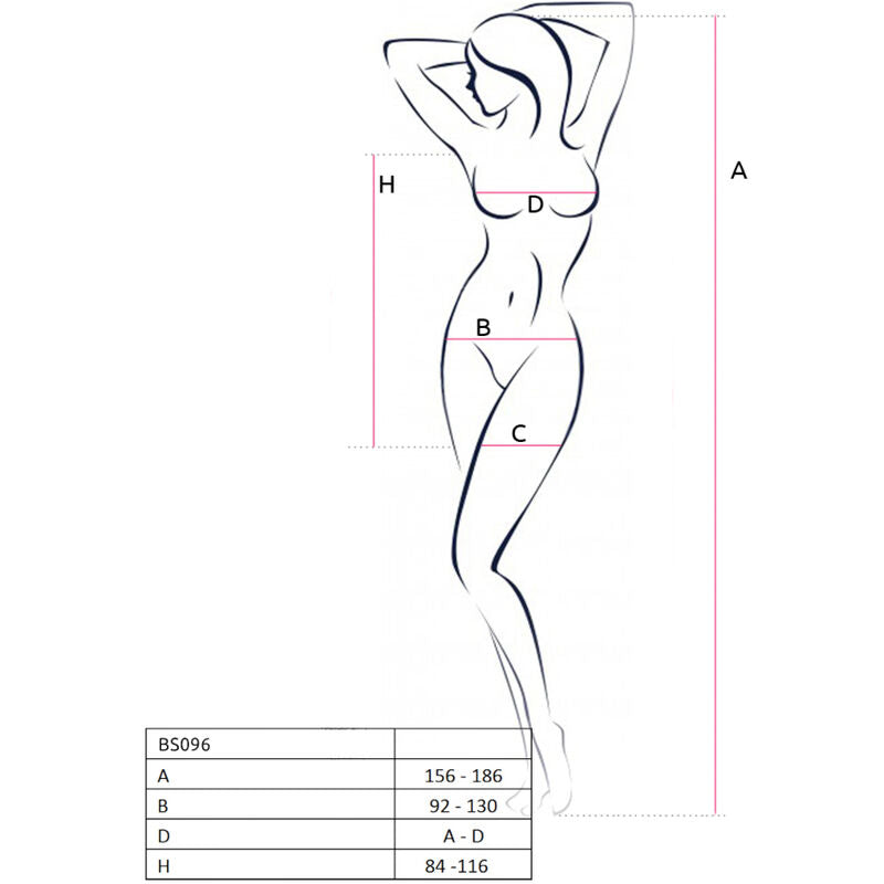 PASSION - BS096 WHITE BODYSTOCKING ONE SIZE - Amore24