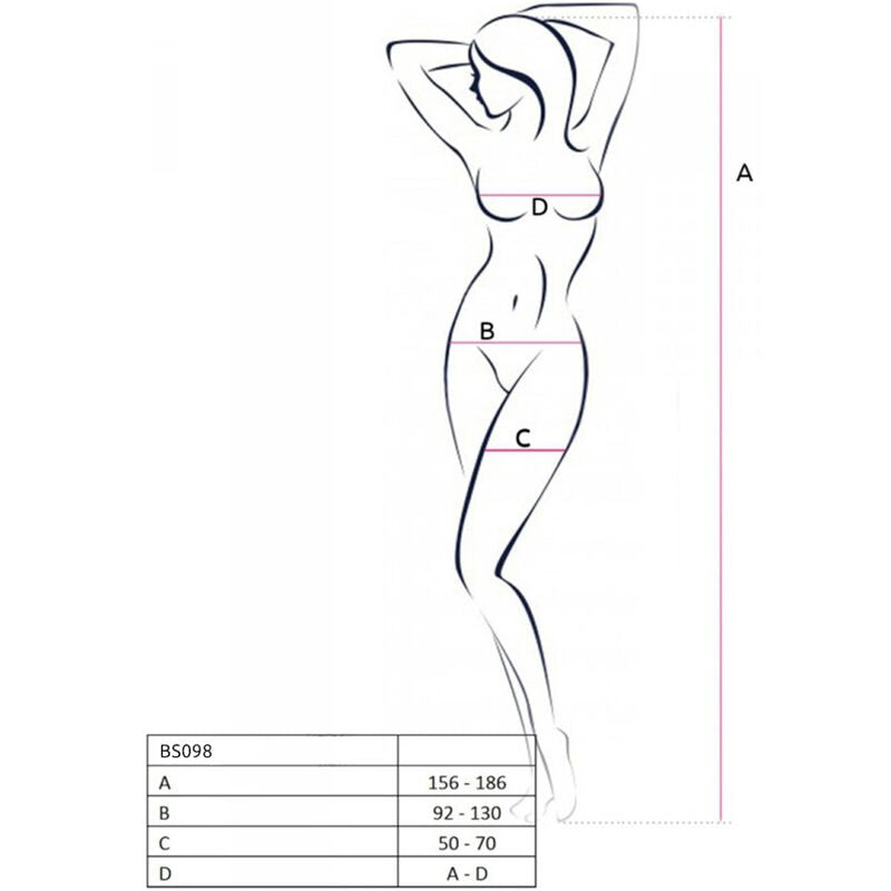 PASSION - BS098 WHITE BODYSTOCKING ONE SIZE - Amore24