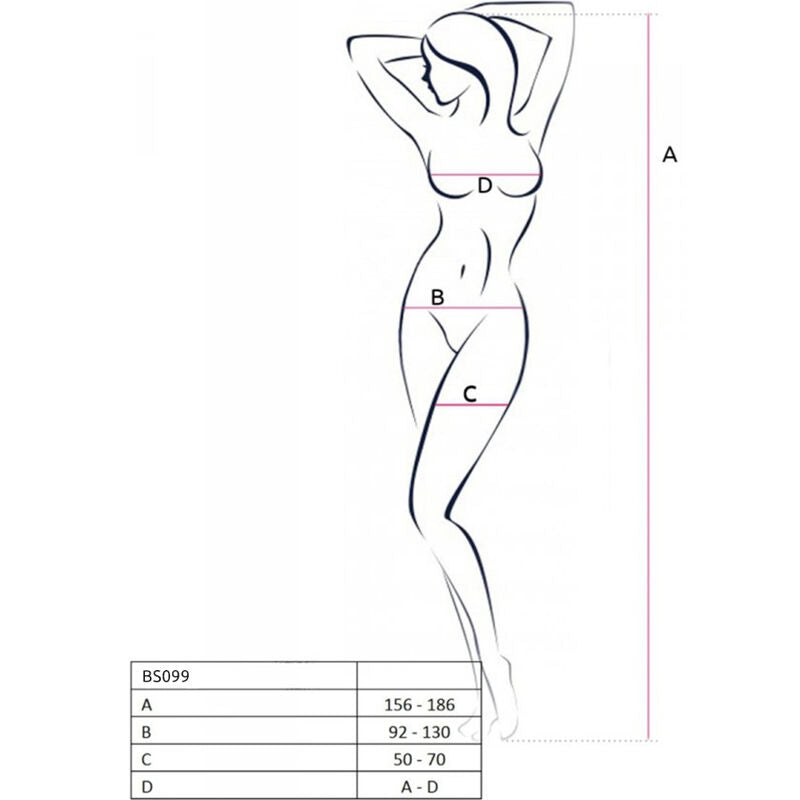 PASSION - BS099 WHITE BODYSTOCKING ONE SIZE - Amore24