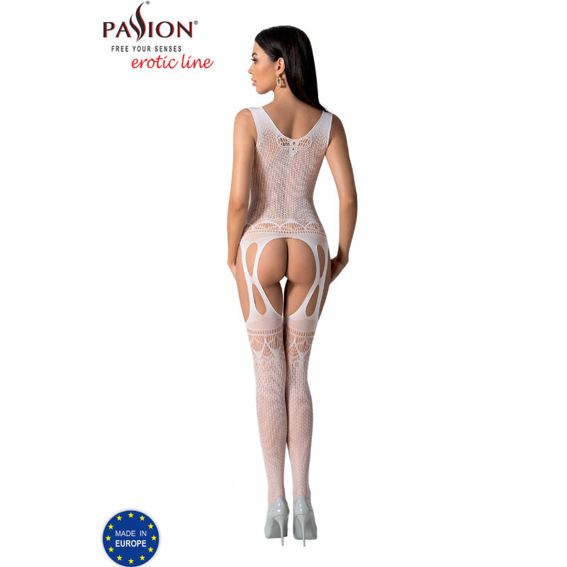 PASSION - BS099 WHITE BODYSTOCKING ONE SIZE - Amore24