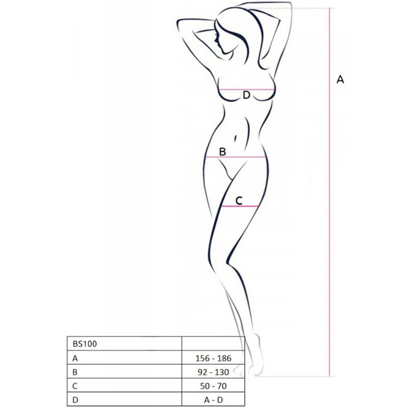 PASSION - BS100 WHITE BODYSTOCKING ONE SIZE - Amore24