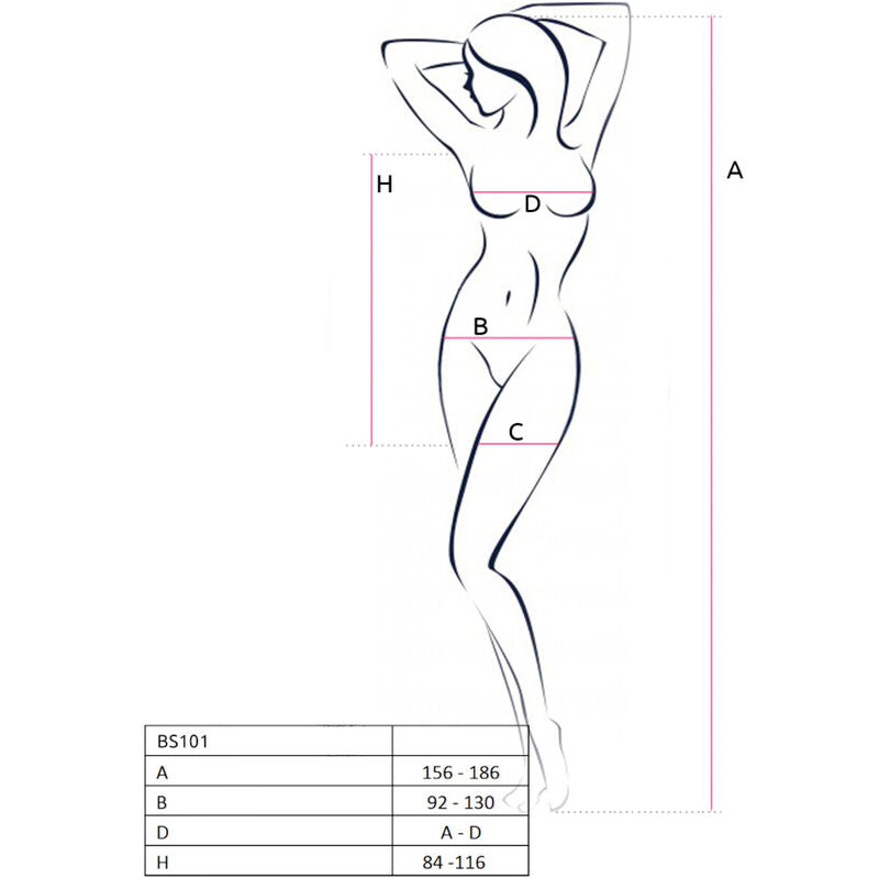 PASSION - BS101 WHITE BODYSTOCKING ONE SIZE - Amore24