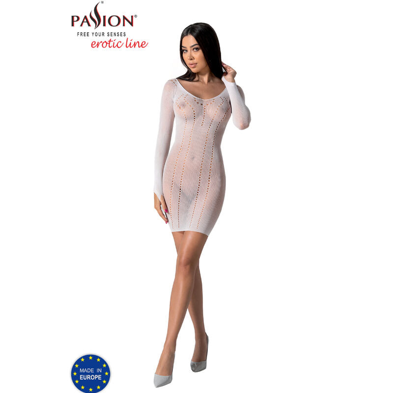 PASSION - BS101 WHITE BODYSTOCKING ONE SIZE - Amore24