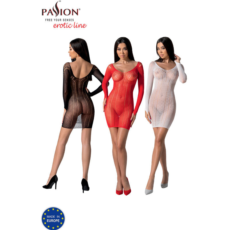 PASSION - BS101 WHITE BODYSTOCKING ONE SIZE - Amore24