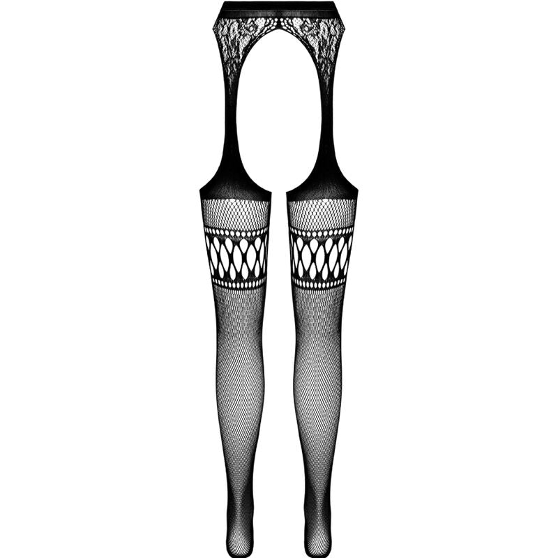 PASSION - S026 WHITE STOCKINGS WITH GARTER ONE SIZE - Amore24