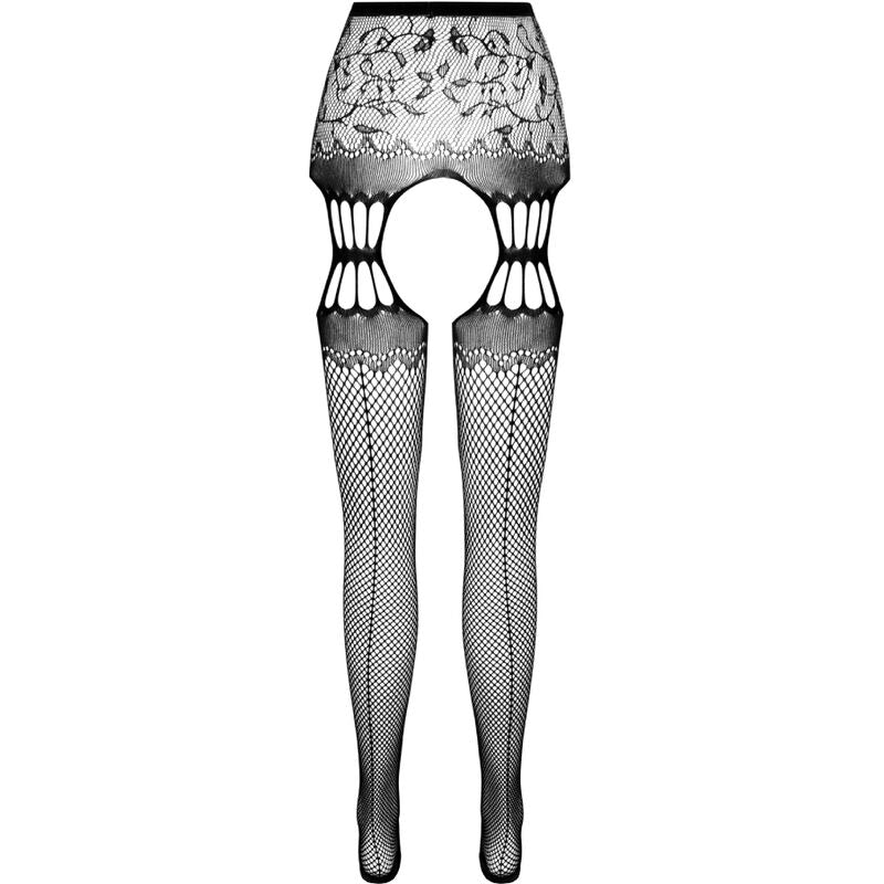 PASSION - S027 WHITE STOCKINGS WITH GARTER ONE SIZE - Amore24