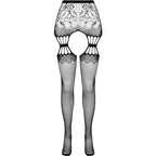 PASSION - S027 WHITE STOCKINGS WITH GARTER ONE SIZE - Amore24