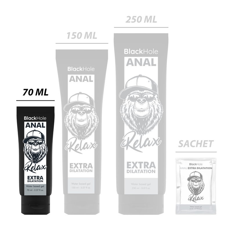 BLACK HOLE -  WATER BASE GEL ANAL DILATION 70 ML - Amore24