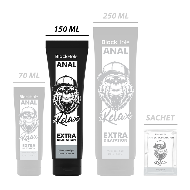 BLACK HOLE - WATER BASE GEL ANAL DILATION 150 ML - Amore24