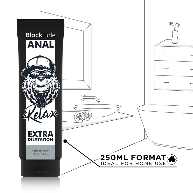 BLACK HOLE - WATER BASE GEL ANAL DILATION 250 ML - Amore24