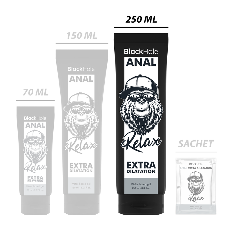 BLACK HOLE - WATER BASE GEL ANAL DILATION 250 ML - Amore24