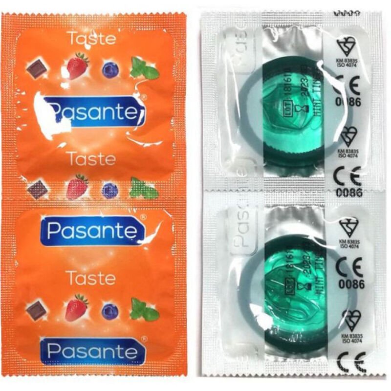 PASANTE - CONDOMS FLAVOR MINT BAG 144 UNITS - Amore24