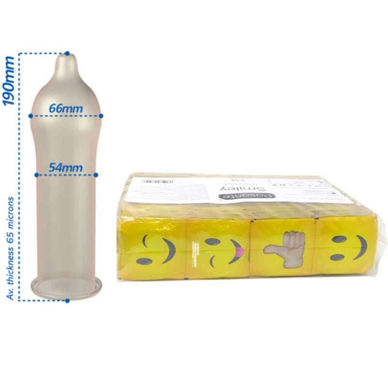PASANTE - CONDOMS SMILEY BAG 144 UNITS - Amore24