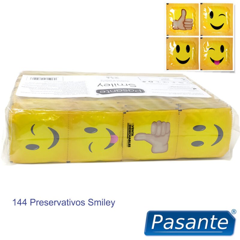 PASANTE - CONDOMS SMILEY BAG 144 UNITS - Amore24